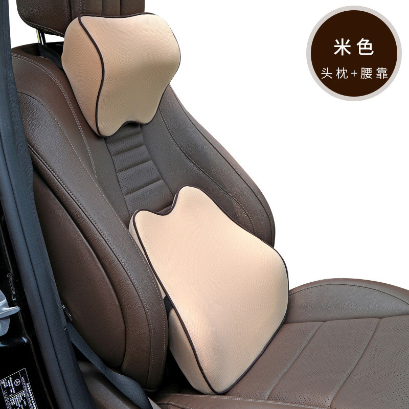Accesorii pentru mașină Tetiera Lombară Auto Memory Bumbac Respirabil Suport automat pentru gât Pernă de scaun Moda Confortabilă Pernă de mașină