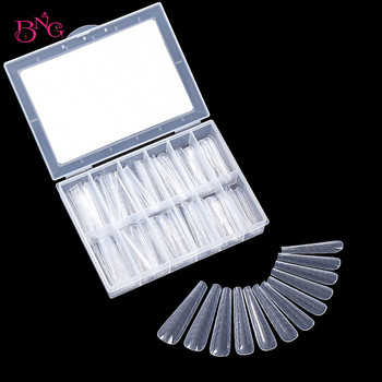 120Pcs Dual Forms Full Cover Nail Tips Άνω τοξωτή φόρμα επέκτασης Ακρυλικό Top Form for Nail Poly UV Gel Quick Building