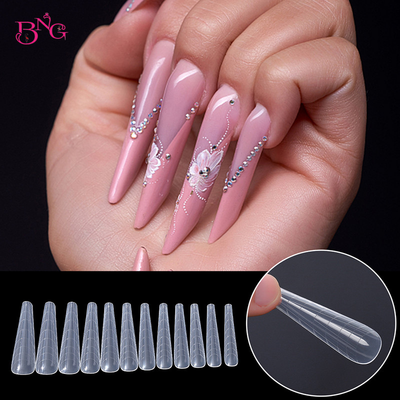 120 buc. Forme duble Sfaturi de unghii cu acoperire completa Mucegai de extensie arcuit superioară Formă superioară acrilice pentru unghii Poly Gel UV Construcție rapidă