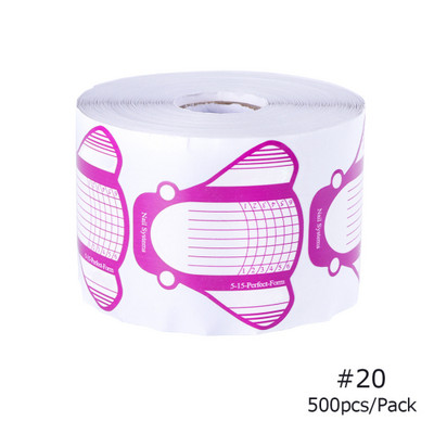 500/Set Formă de extensie a unghiilor Acrilic Sfaturi franceze Mucegai UV Gel Lac Nail Art Ghid Șablon Autocolant Instrumente Manichiură #941-2