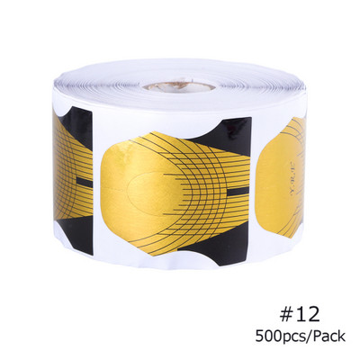 500/Set Formă de extensie a unghiilor Acrilic Sfaturi franceze Mucegai UV Gel Lac Nail Art Ghid Șablon Autocolant Instrumente Manichiură #941-2