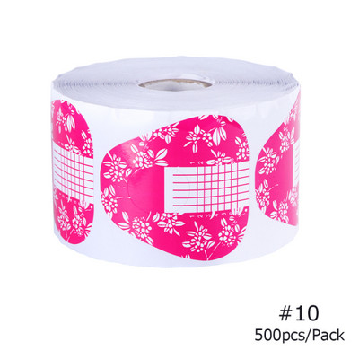 500/Set Formă de extensie a unghiilor Acrilic Sfaturi franceze Mucegai UV Gel Lac Nail Art Ghid Șablon Autocolant Instrumente Manichiură #941-2