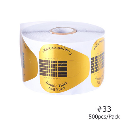 500/Set Formă de extensie a unghiilor Acrilic Sfaturi franceze Mucegai UV Gel Lac Nail Art Ghid Șablon Autocolant Instrumente Manichiură #941-2