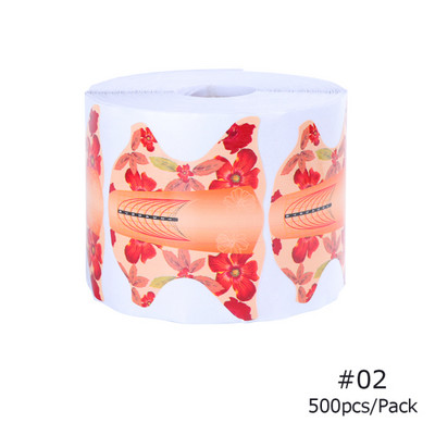 500/Set Formă de extensie a unghiilor Acrilic Sfaturi franceze Mucegai UV Gel Lac Nail Art Ghid Șablon Autocolant Instrumente Manichiură #941-2