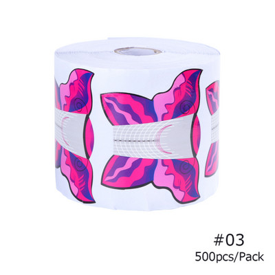 500/Set Formă de extensie a unghiilor Acrilic Sfaturi franceze Mucegai UV Gel Lac Nail Art Ghid Șablon Autocolant Instrumente Manichiură #941-2