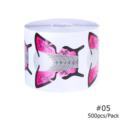 500/Set Formă de extensie a unghiilor Acrilic Sfaturi franceze Mucegai UV Gel Lac Nail Art Ghid Șablon Autocolant Instrumente Manichiură #941-2