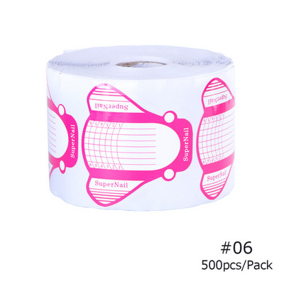 500/Set Formă de extensie a unghiilor Acrilic Sfaturi franceze Mucegai UV Gel Lac Nail Art Ghid Șablon Autocolant Instrumente Manichiură #941-2