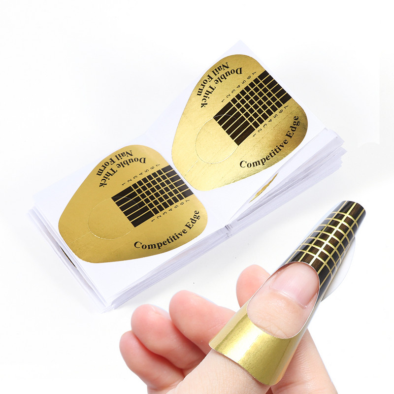 500/Set Formă de extensie a unghiilor Acrilic Sfaturi franceze Mucegai UV Gel Lac Nail Art Ghid Șablon Autocolant Instrumente Manichiură #941-2