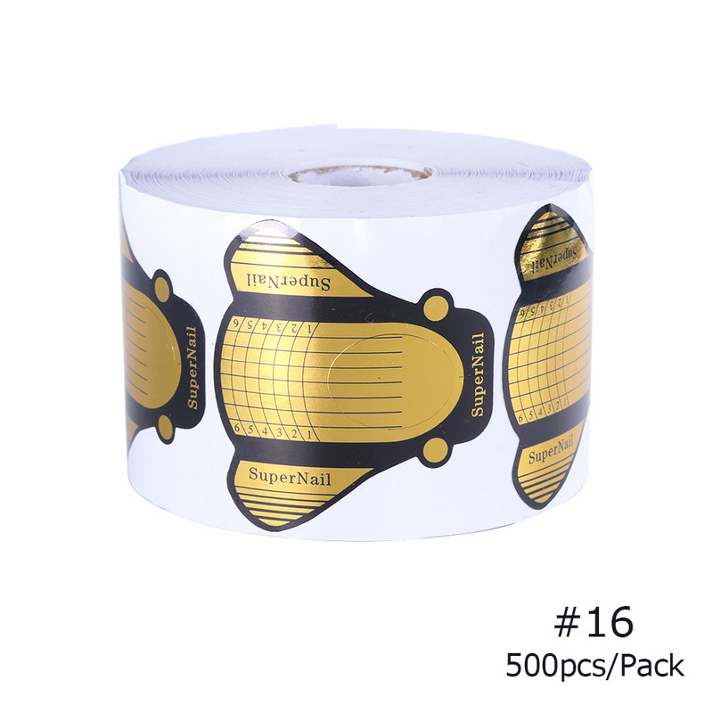500/Set Formă de extensie a unghiilor Acrilic Sfaturi franceze Mucegai UV Gel Lac Nail Art Ghid Șablon Autocolant Instrumente Manichiură #941-2