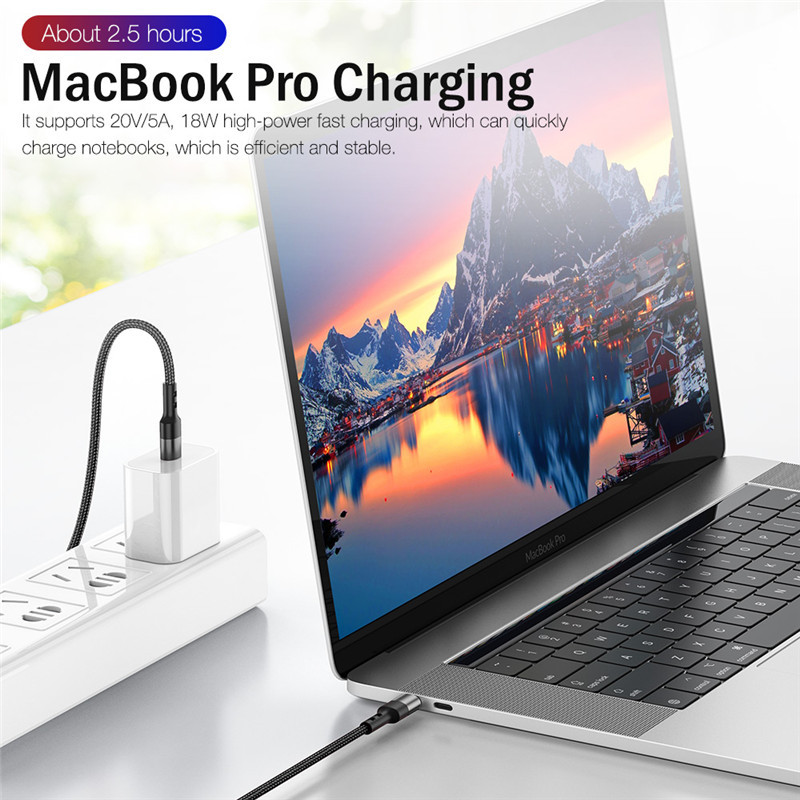 5A 100W C-típusú C-típusú kábel PD gyorstöltő töltőkábel adatkábel MacBook Xiaomi Samsung S22 USB C-USB C-kábel 2M