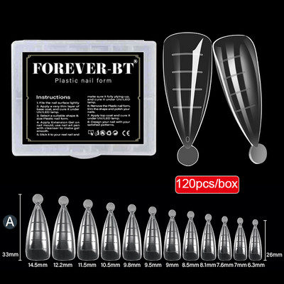 Forme superioare pentru prelungirea unghiilor Mucegai cu gel de construcție rapidă Sfaturi false franceze Forme duale Decorație acrilică Formă de matriță de artă DIY