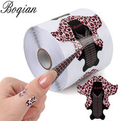 BQAN Leopard French Nail Form Tips Gold Nail Extension Instrumente de artă pentru unghii Gel Extension Sticker Acrilic Manichiură