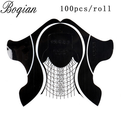 BQAN Leopard French Nail Form Tips Gold Nail Extension Instrumente de artă pentru unghii Gel Extension Sticker Acrilic Manichiură