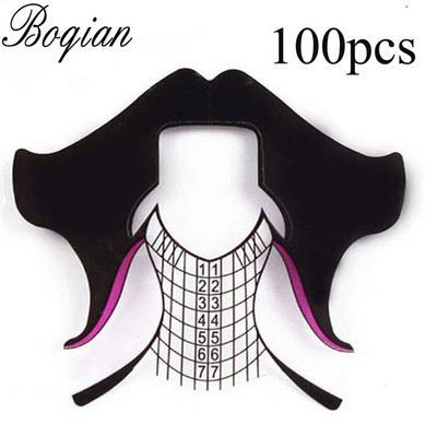 BQAN Leopard French Nail Form Tips Gold Nail Extension Instrumente de artă pentru unghii Gel Extension Sticker Acrilic Manichiură