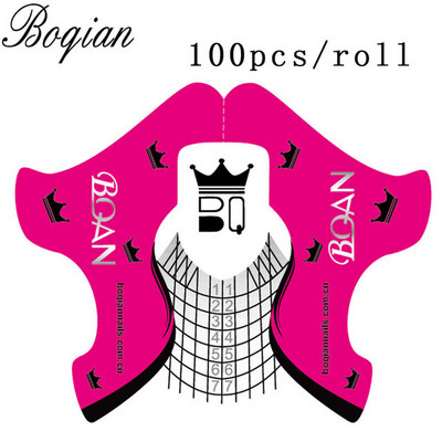 BQAN Leopard French Nail Form Tips Gold Nail Extension Instrumente de artă pentru unghii Gel Extension Sticker Acrilic Manichiură