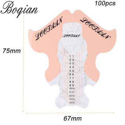 BQAN Leopard French Nail Form Tips Gold Nail Extension Instrumente de artă pentru unghii Gel Extension Sticker Acrilic Manichiură