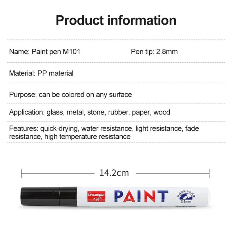 Marcator pentru vopsea pentru mașină, 12 buc