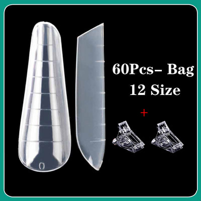 Körömformák Poly UV Finger teljes akril gél meghosszabbított hamis hegyek klip DIY Quick Building körömhosszabbító művészet kettős forma