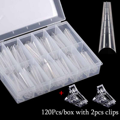 Körömformák Poly UV Finger teljes akril gél meghosszabbított hamis hegyek klip DIY Quick Building körömhosszabbító művészet kettős forma