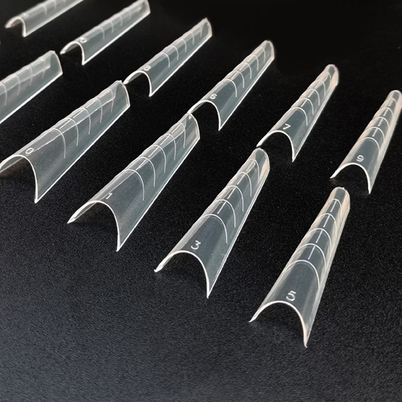 Körömformák Poly UV Finger teljes akril gél meghosszabbított hamis hegyek klip DIY Quick Building körömhosszabbító művészet kettős forma