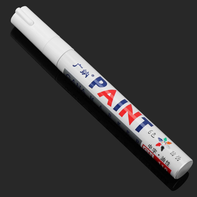6 spalvų vandeniui atsparus guminis nuolatinis dažų žymeklis, automobilio padangų protektorius, ekologiškas padangų dažymas grafiti rašiklis, nuleidžiamas