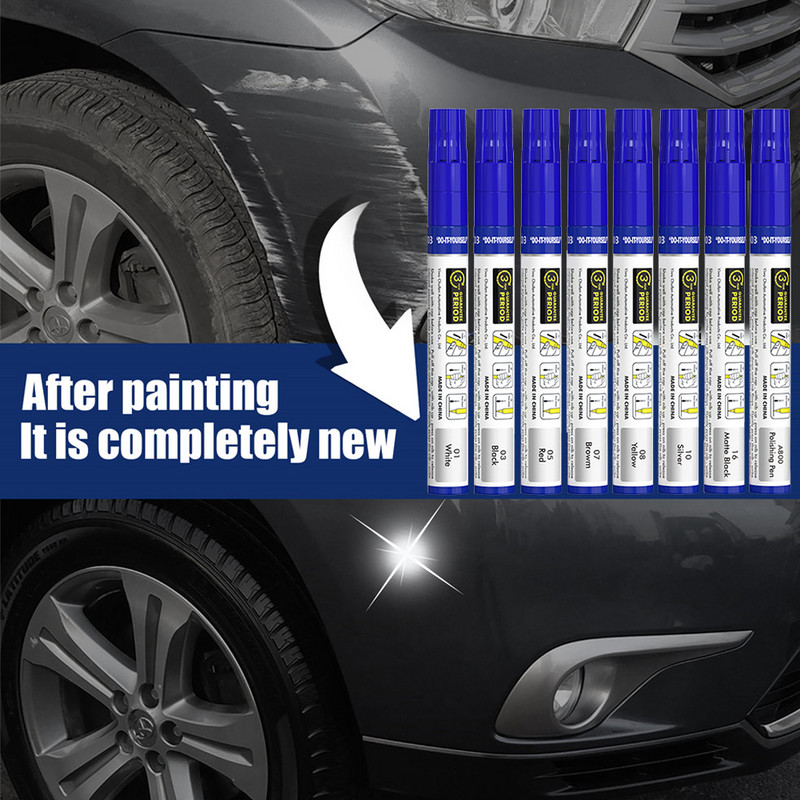 Automobilių įbrėžimų taisymo dažai įbrėžimų taisymo rašiklis Minkšta šepetėlio galvutė Pataisymo rašiklis įbrėžimų valiklis su laku Automobilių dažų priežiūros rinkinys