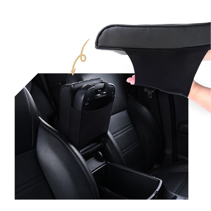 Automobilio centrinis porankis Pad Wave Siuvinėjimas PU Odinis Automobilio Porankis Kilimėlis Centrinė Konsolė Porankio Apsauginė Pagalvėlė Pakelkite Porankį