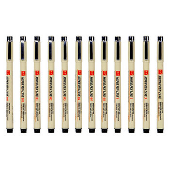 1 Pc Manga Markers Στυλό Needle Art Pen Pigment Liner Fast Dry Αδιάβροχο Σκίτσο Σχέδιο Πινέλο ζωγραφικής Σχολικά προμήθειες