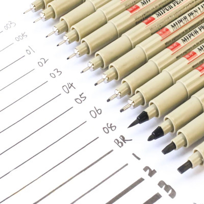 1 Pc Manga Markers Pens Needle Art Pen Pigment Liner Fast Dry Waterproof Sketching Art Drawing Painting Brush School Supplies