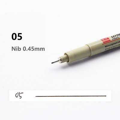 1 tk Manga markerid pliiatsid Nõel Art Pliiats Pigmentvooder Kiiresti kuivav veekindel joonistuskunst Joonistus Maalipintsel Koolitarbed