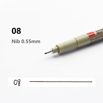 1 tk Manga markerid pliiatsid Nõel Art Pliiats Pigmentvooder Kiiresti kuivav veekindel joonistuskunst Joonistus Maalipintsel Koolitarbed