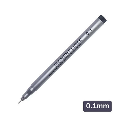 1 tk Manga markerid pliiatsid Nõel Art Pliiats Pigmentvooder Kiiresti kuivav veekindel joonistuskunst Joonistus Maalipintsel Koolitarbed