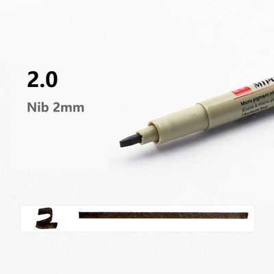 1 tk Manga markerid pliiatsid Nõel Art Pliiats Pigmentvooder Kiiresti kuivav veekindel joonistuskunst Joonistus Maalipintsel Koolitarbed