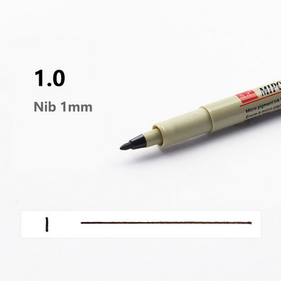 1 tk Manga markerid pliiatsid Nõel Art Pliiats Pigmentvooder Kiiresti kuivav veekindel joonistuskunst Joonistus Maalipintsel Koolitarbed