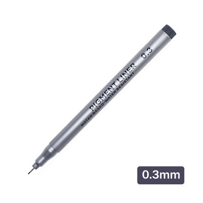 1 tk Manga markerid pliiatsid Nõel Art Pliiats Pigmentvooder Kiiresti kuivav veekindel joonistuskunst Joonistus Maalipintsel Koolitarbed