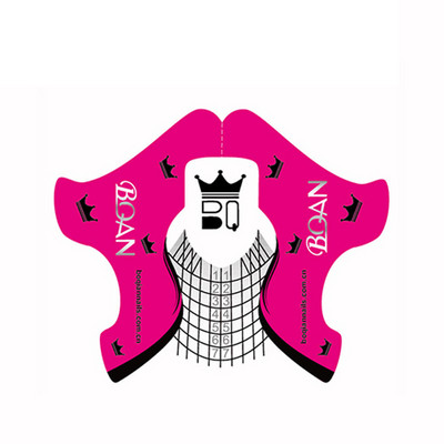 ANGNYA Nail Forms White Nail Art francia akril UV gél tippek hosszabbító matrica építő forma útmutató stencil manikűr eszközök