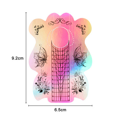 ANGNYA Nail Forms White Nail Art francia akril UV gél tippek hosszabbító matrica építő forma útmutató stencil manikűr eszközök