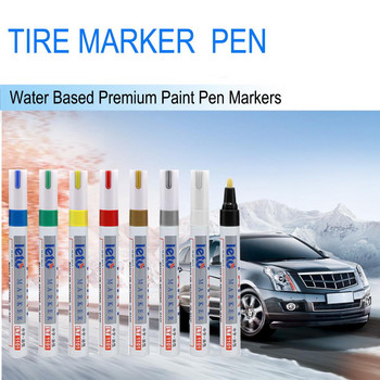 8 цвята маркери за боядисване на автомобилни гуми Водоустойчива перманентна писалка за автомобилни мотоциклетни гуми на протектора Гумен метален маркер Автомобилни аксесоари