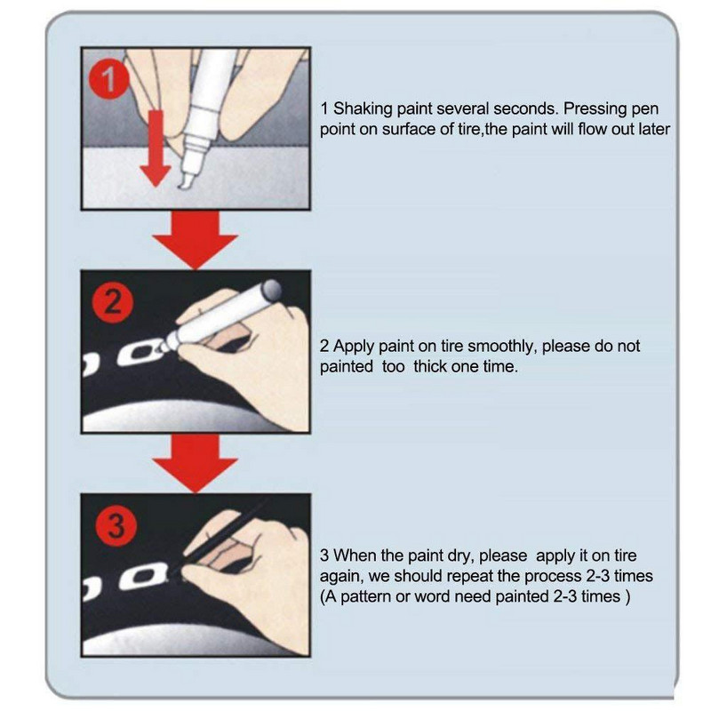 8 spalvų automobilių padangų dažų žymekliai, vandeniui atsparus nuolatinis rašiklis, skirtas automobilių motociklų padangų protektoriaus gumos metalo žymekliui automobilių priedams