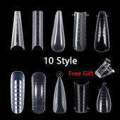 Forme duble Finger Poly UV Gel Quick Building Extension Mold unghii false acrilic Decoration Art Stiletto forme superioare