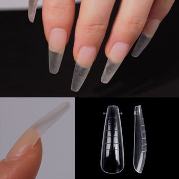 Dual Forms Finger Poly UV Gel Бързо изграждане Форма за удължаване Фалшиви нокти Акрилна декорация Art Stiletto Горни форми