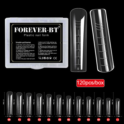 Forme duble Finger Poly UV Gel Quick Building Extension Mold unghii false acrilic Decoration Art Stiletto forme superioare