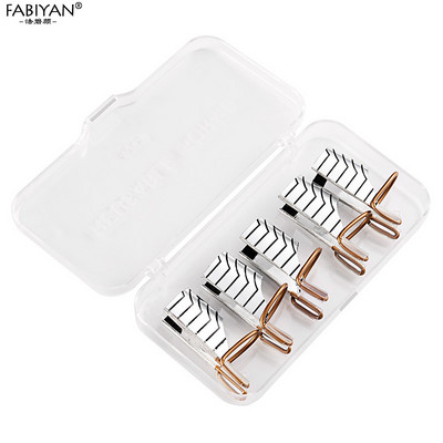 5db Nail Art C ívelt forma hosszabbító tippek francia fólia akril lakk gél UV formatervezési forma újrafelhasználható fém forma manikűr eszköz