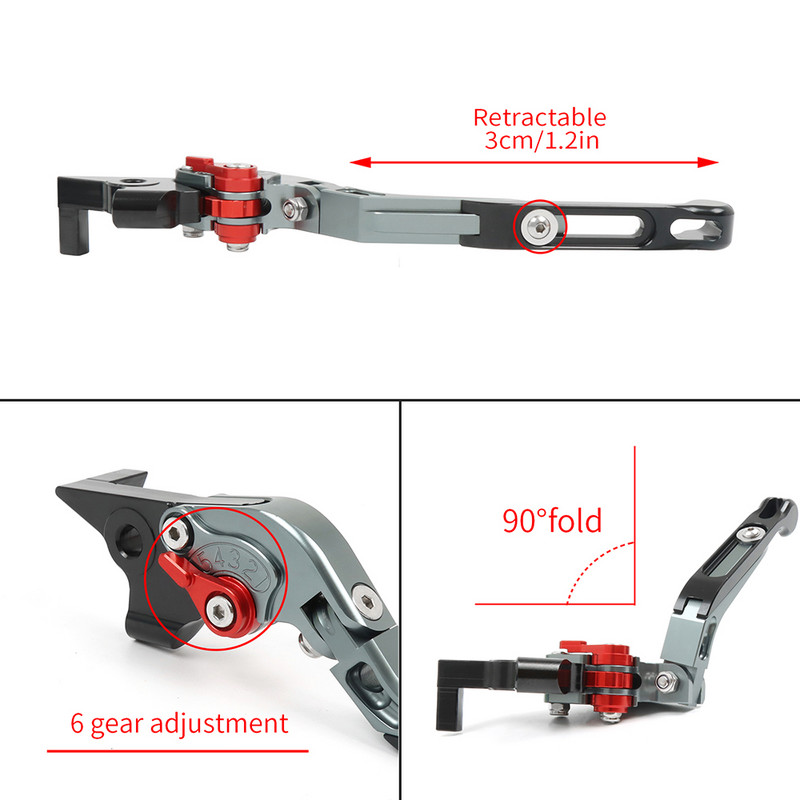 Pentru Yamaha MT-07 FZ-07 MT 07 FZ07 MT07 FZ 07 2014-2021 Motocicletă CNC Reglabil Extensibil Pliabil Pârghii de ambreiaj de frână