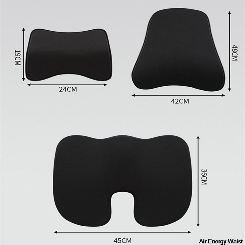 Scaun auto Pernă anti-alunecare Tetiera din spumă cu memorie Pernă pentru gât Scaun de birou Suport lombar Pernă pentru coccis din spate Accesorii de interior