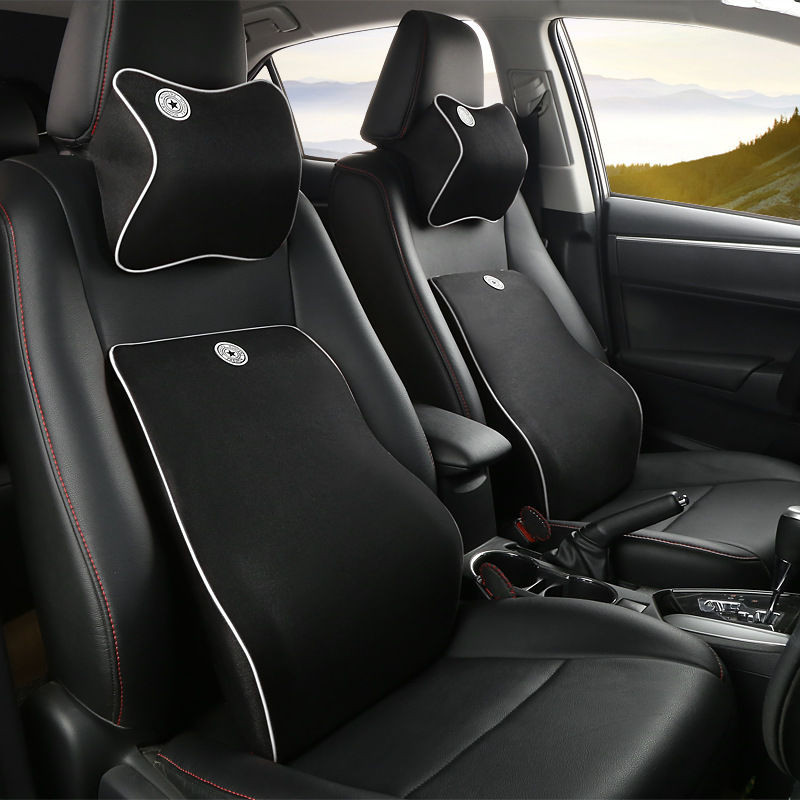 Pernă pentru tetiera mașină Suport lombar cu memorie pentru gât Bumbac Respirabil Tetiera automată Pernă pentru tetiera Pernă pentru scaun