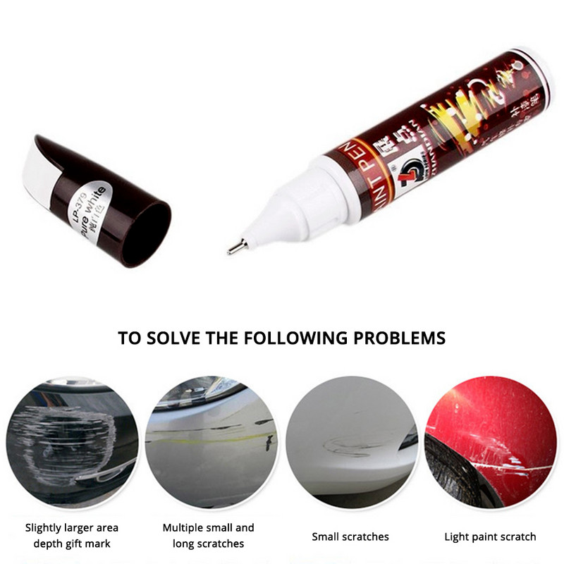 Universalus Car Coat Scratch Clear Repair Colorful Paint Pen Touch Up Pen Vandeniui atsparus Remontas Priežiūra Dažai Priežiūra Automobilių priedai