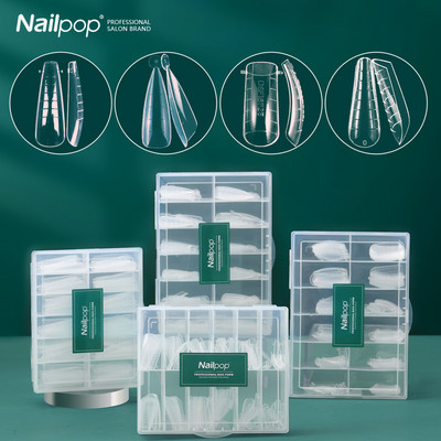 NAILPOP 120 buc. Unelte de artă pentru forme de unghii pentru gel UV Forme de extensie de construcție rapidă Mucegai pentru unghii acrilice Instrumente pentru unghii ușor de găsit