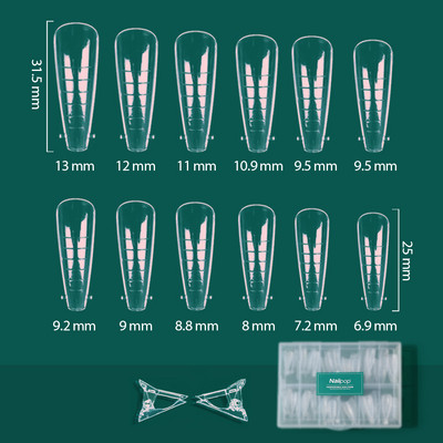 NAILPOP 120 buc. Unelte de artă pentru forme de unghii pentru gel UV Forme de extensie de construcție rapidă Mucegai pentru unghii acrilice Instrumente pentru unghii ușor de găsit