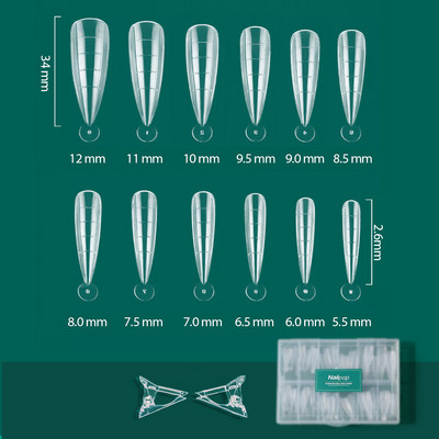 NAILPOP 120 buc. Unelte de artă pentru forme de unghii pentru gel UV Forme de extensie de construcție rapidă Mucegai pentru unghii acrilice Instrumente pentru unghii ușor de găsit